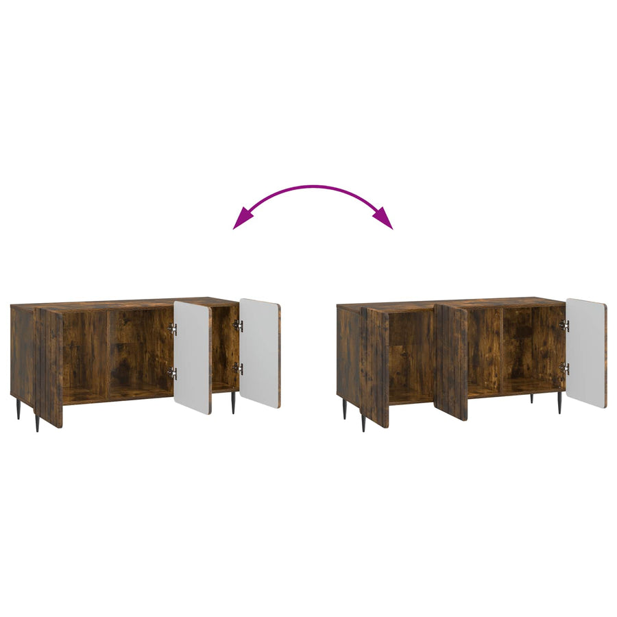TV-kast Gerookt eiken 99 x 34,5 x 52 cm Bewerkt hout