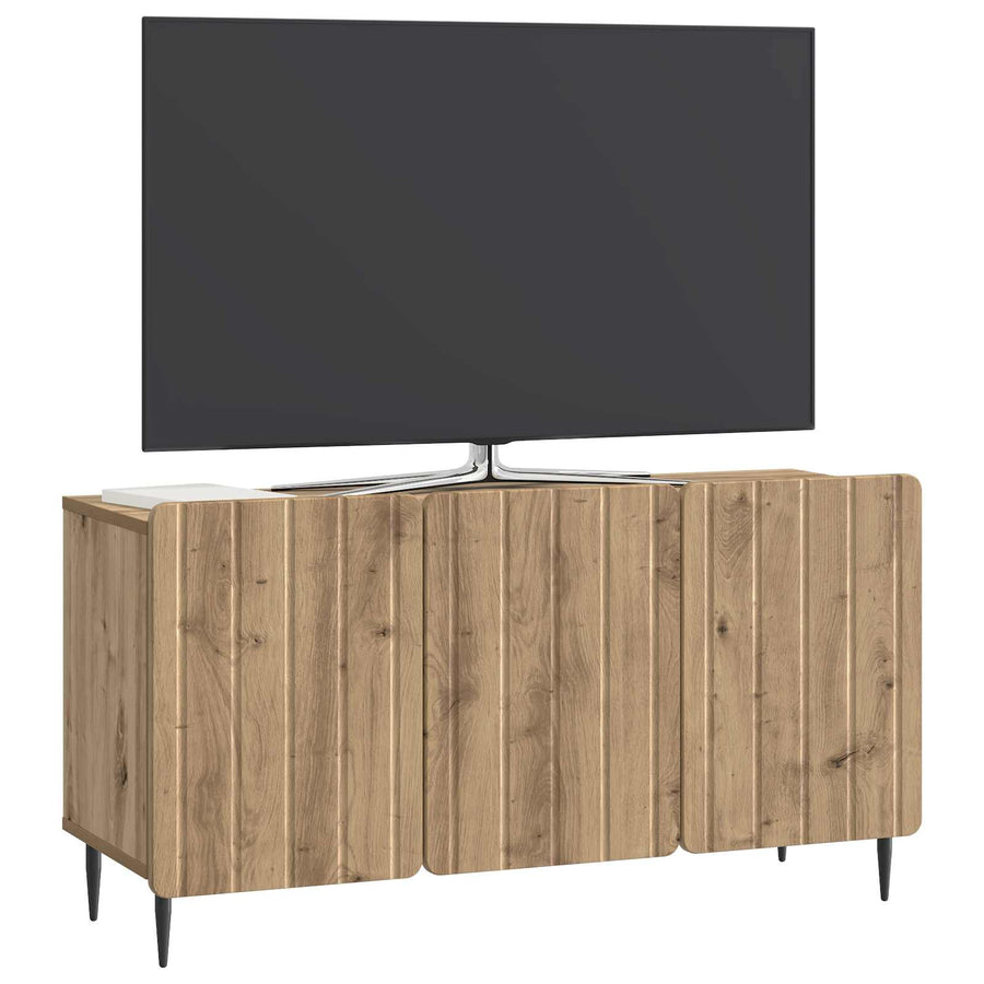 TV-kast Artisanaal eiken 99 x 34,5 x 52 cm Bewerkt hout