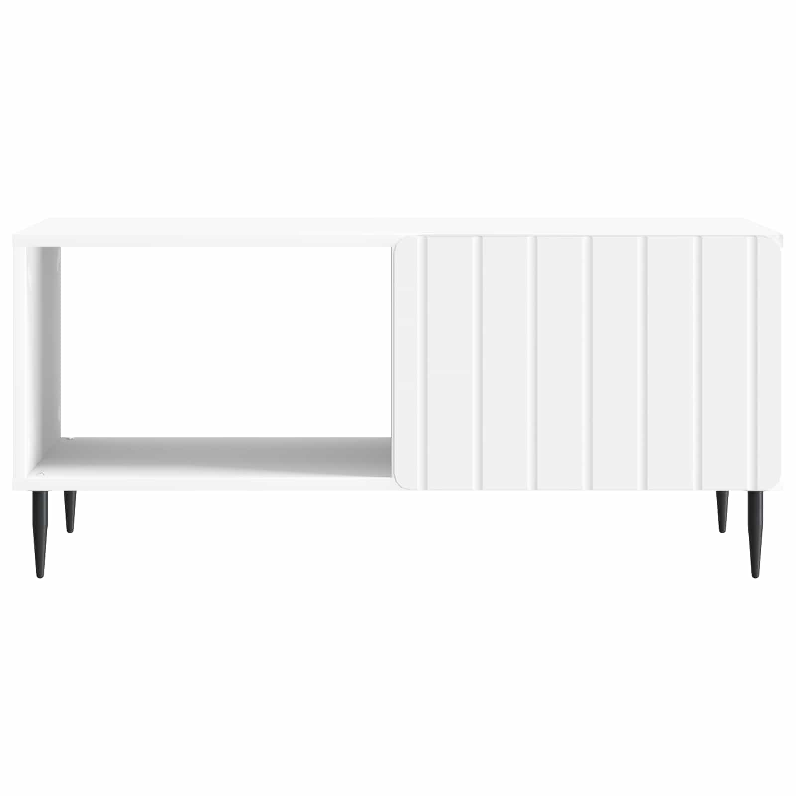 Salontafel Wit 90 x 50 x 40 cm Bewerkt hout