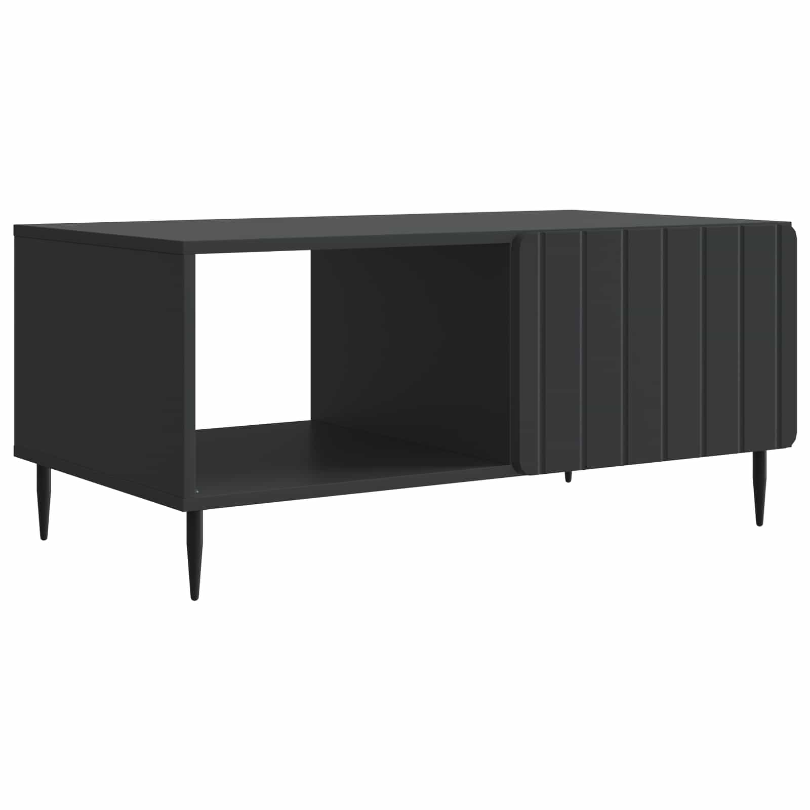 Salontafel Zwart 90 x 50 x 40 cm Bewerkt hout