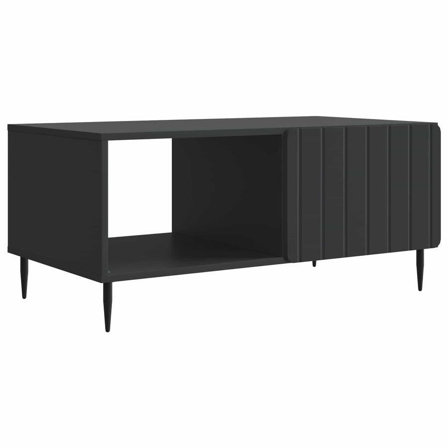 Salontafel Zwart 90 x 50 x 40 cm Bewerkt hout