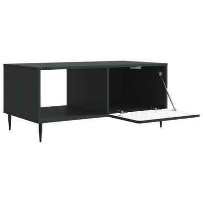 Salontafel Zwart 90 x 50 x 40 cm Bewerkt hout