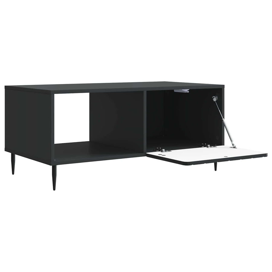 Salontafel Zwart 90 x 50 x 40 cm Bewerkt hout