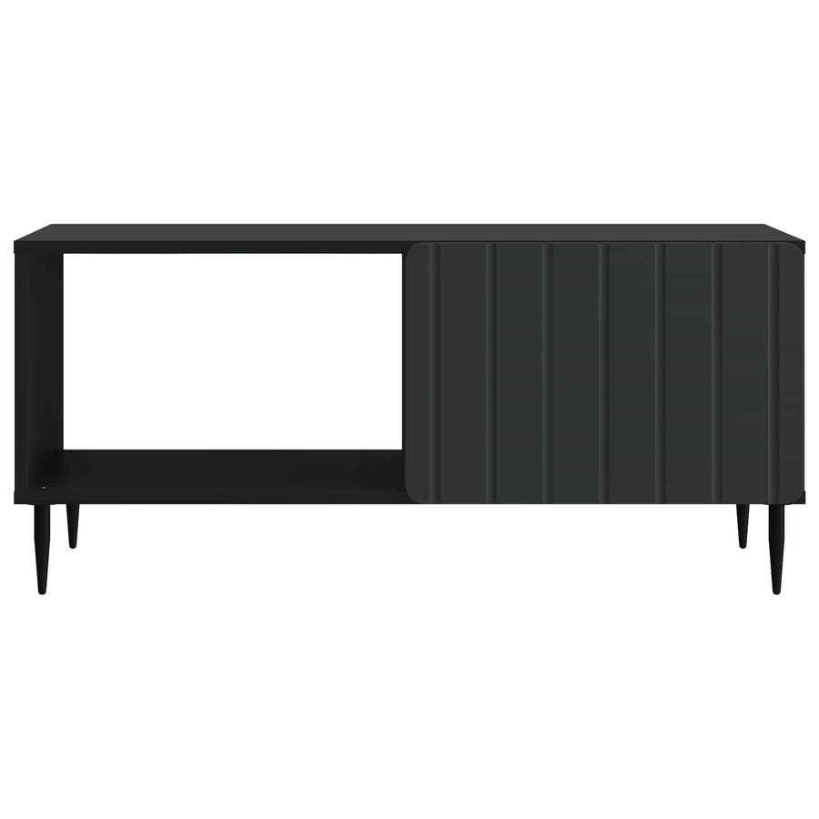 Salontafel Zwart 90 x 50 x 40 cm Bewerkt hout