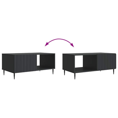 Salontafel Zwart 90 x 50 x 40 cm Bewerkt hout