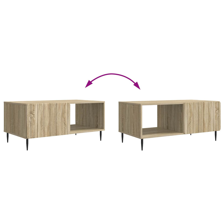 Salontafel Sonoma Eiken 90 x 50 x 40 cm Bewerkt hout