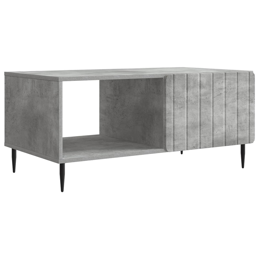 Salontafel Betongrijs 90 x 50 x 40 cm Bewerkt hout
