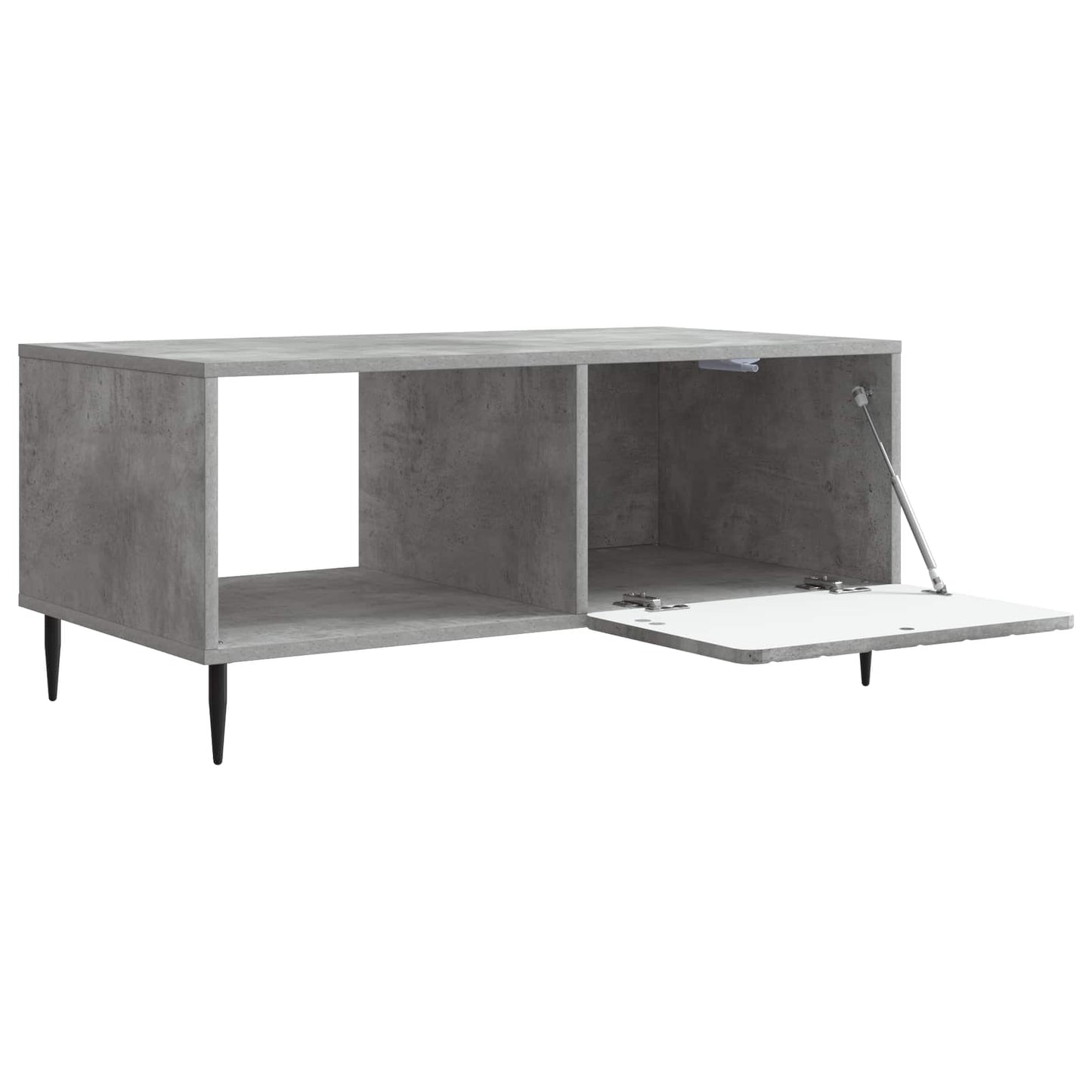 Salontafel Betongrijs 90 x 50 x 40 cm Bewerkt hout