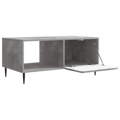 Salontafel Betongrijs 90 x 50 x 40 cm Bewerkt hout