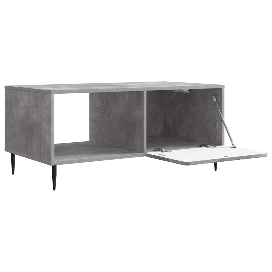 Salontafel Betongrijs 90 x 50 x 40 cm Bewerkt hout