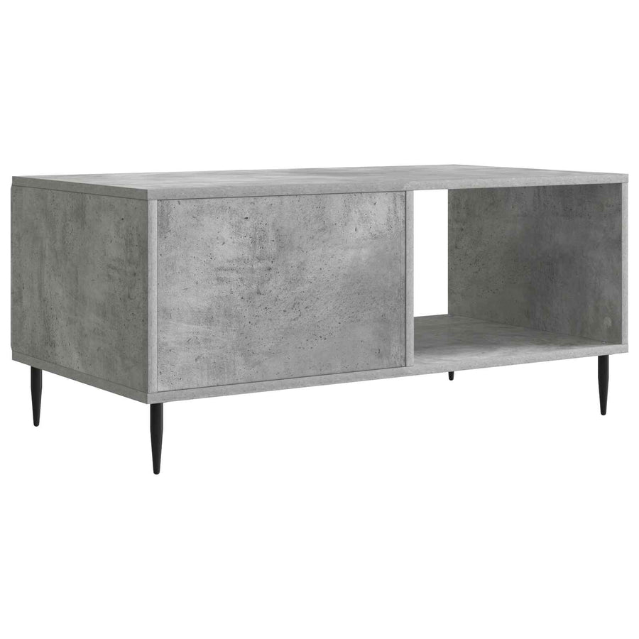 Salontafel Betongrijs 90 x 50 x 40 cm Bewerkt hout