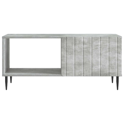 Salontafel Betongrijs 90 x 50 x 40 cm Bewerkt hout