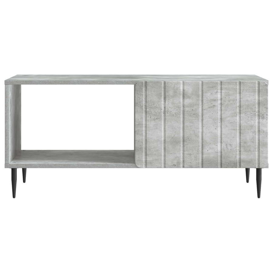 Salontafel Betongrijs 90 x 50 x 40 cm Bewerkt hout