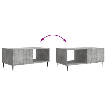 Salontafel Betongrijs 90 x 50 x 40 cm Bewerkt hout