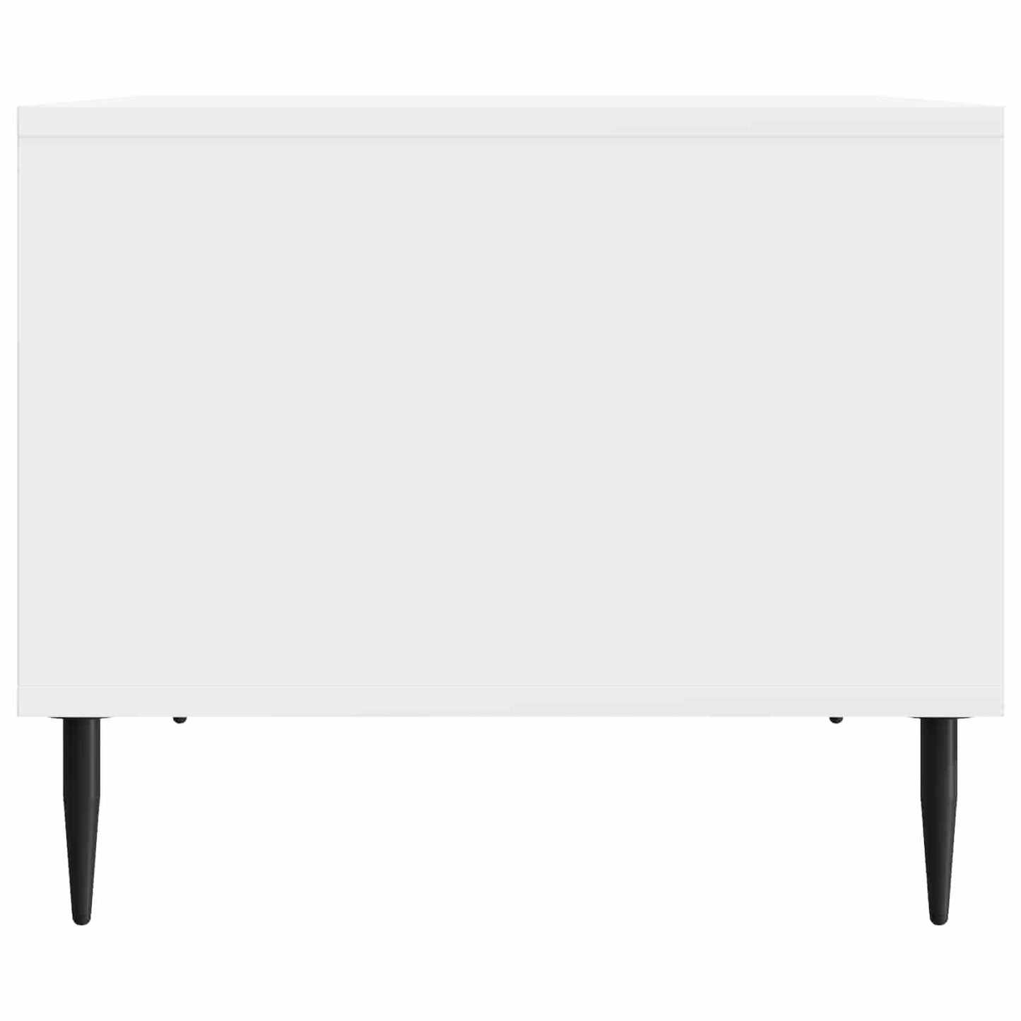Salontafel Hoogglans Wit 90 x 50 x 40 cm Bewerkt hout