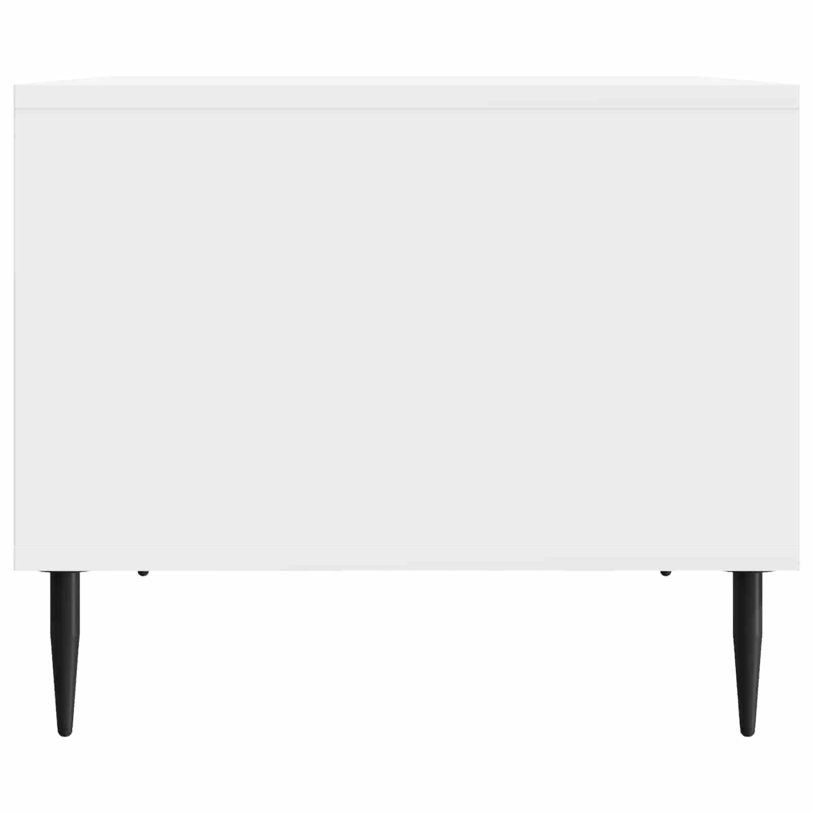 Salontafel Hoogglans Wit 90 x 50 x 40 cm Bewerkt hout