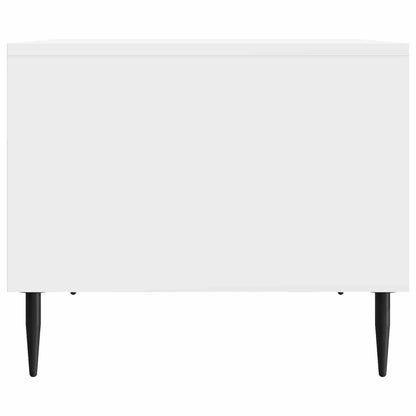 Salontafel Hoogglans Wit 90 x 50 x 40 cm Bewerkt hout