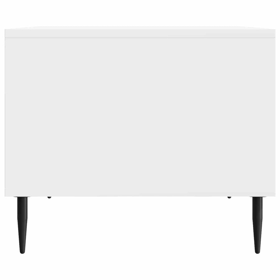 Salontafel Hoogglans Wit 90 x 50 x 40 cm Bewerkt hout