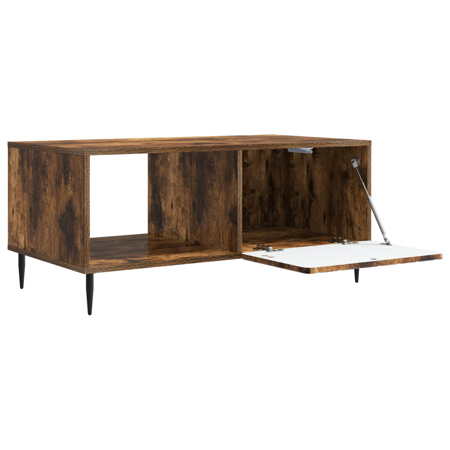 Salontafel Gerookt eiken 90 x 50 x 40 cm Bewerkt hout