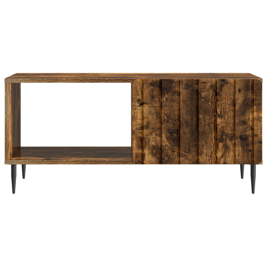 Salontafel Gerookt eiken 90 x 50 x 40 cm Bewerkt hout