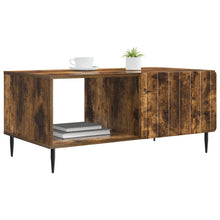 Salontafel Gerookt eiken 90 x 50 x 40 cm Bewerkt hout