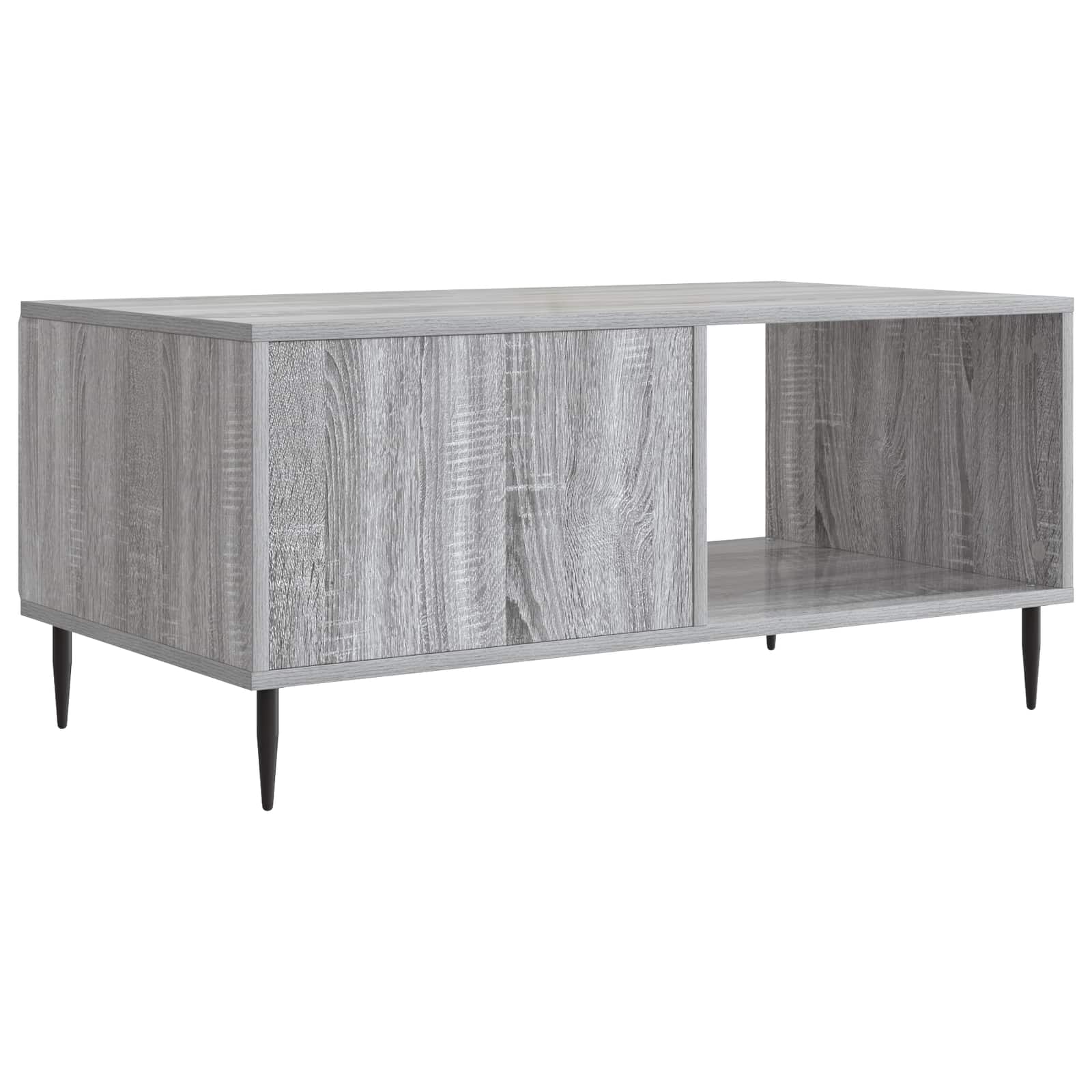 Salontafel Grijs Sonoma 90 x 50 x 40 cm Bewerkt hout