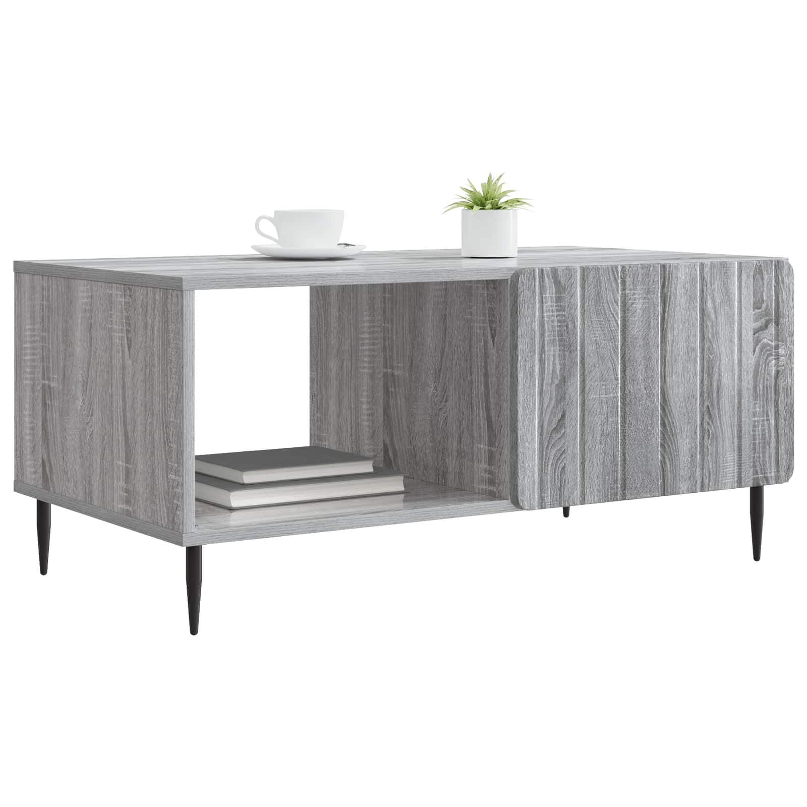 Salontafel Grijs Sonoma 90 x 50 x 40 cm Bewerkt hout