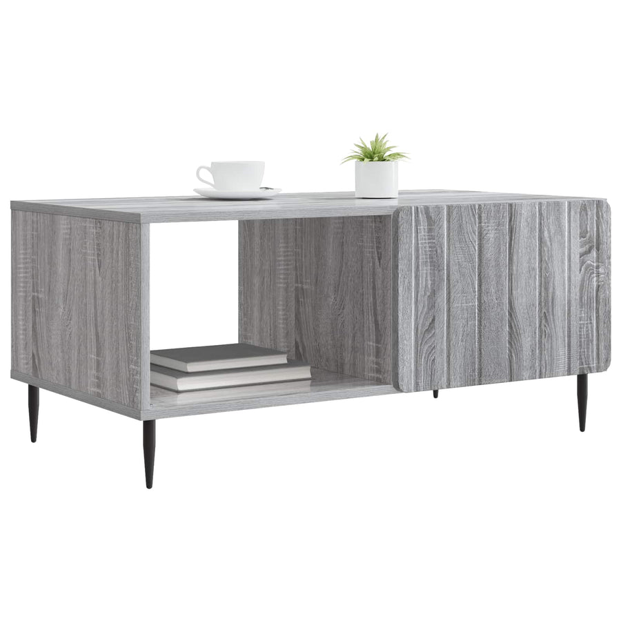 Salontafel Grijs Sonoma 90 x 50 x 40 cm Bewerkt hout