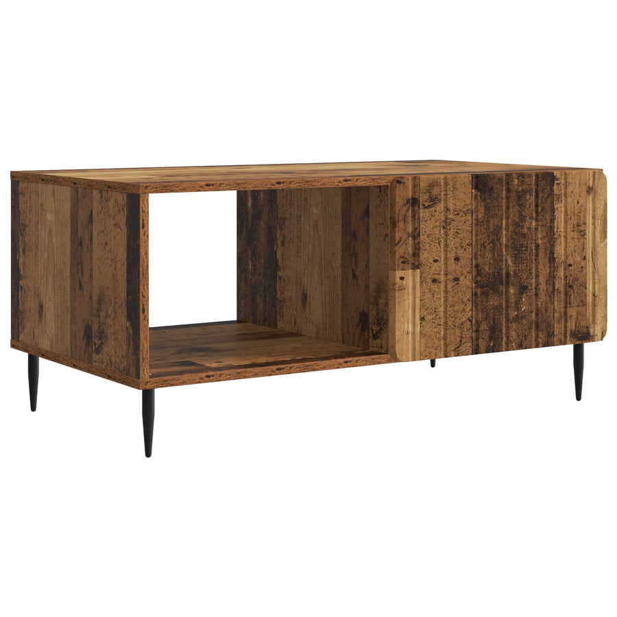 Salontafel Oud hout 90 x 50 x 40 cm Bewerkt hout