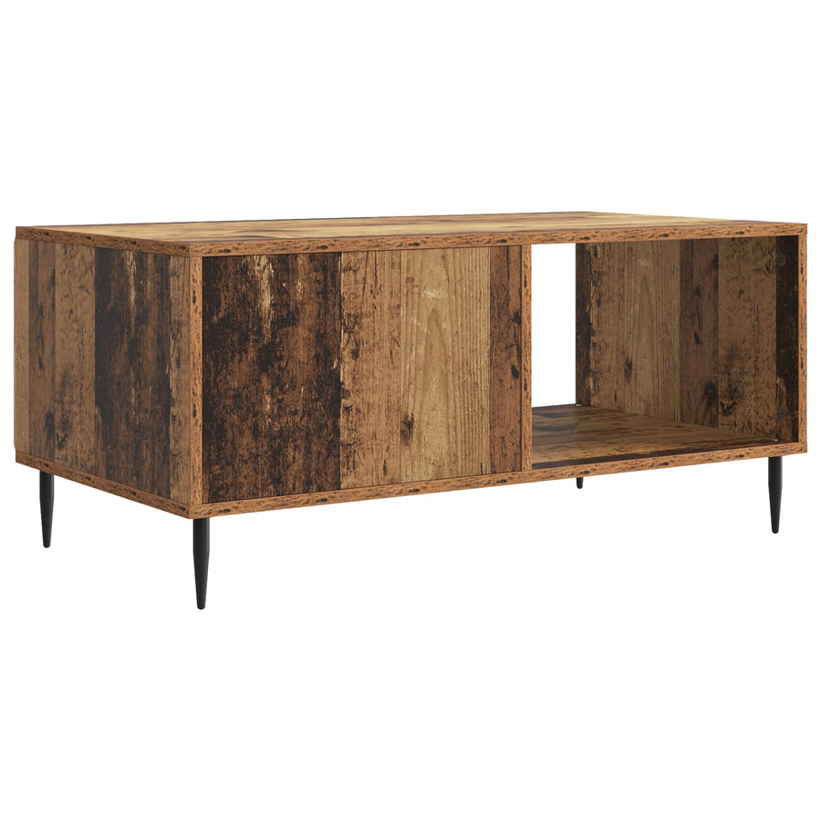 Salontafel Oud hout 90 x 50 x 40 cm Bewerkt hout