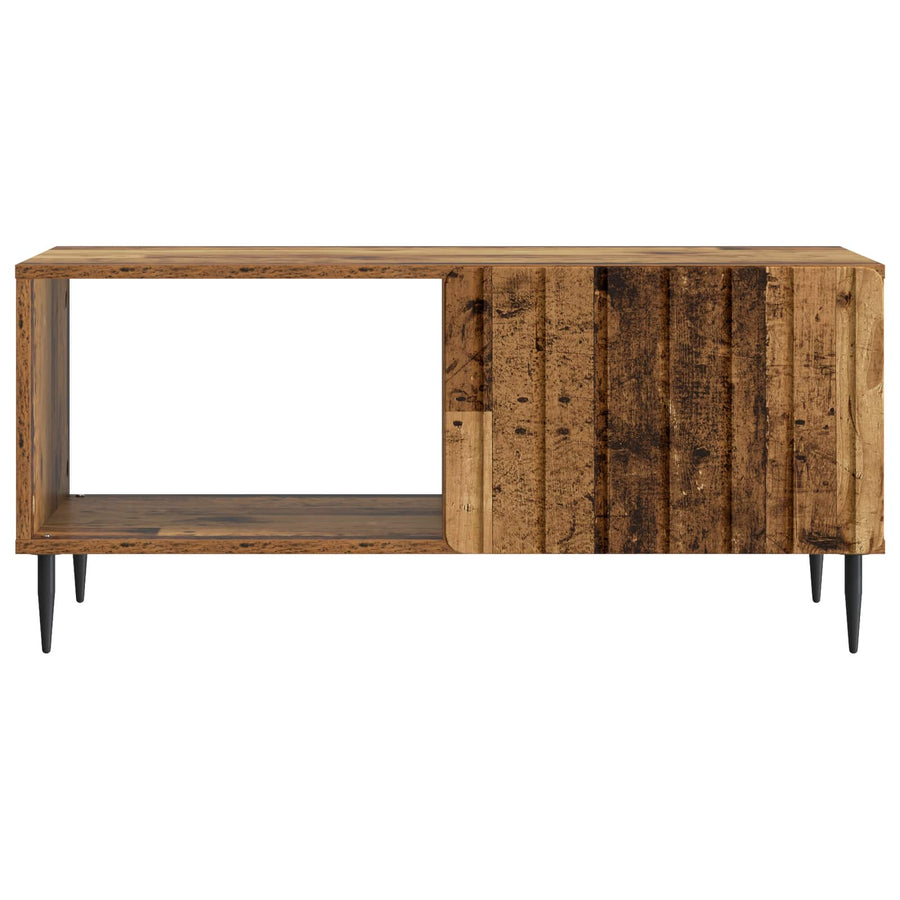Salontafel Oud hout 90 x 50 x 40 cm Bewerkt hout