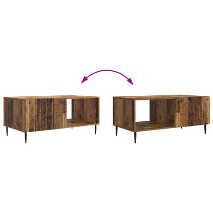 Salontafel Oud hout 90 x 50 x 40 cm Bewerkt hout