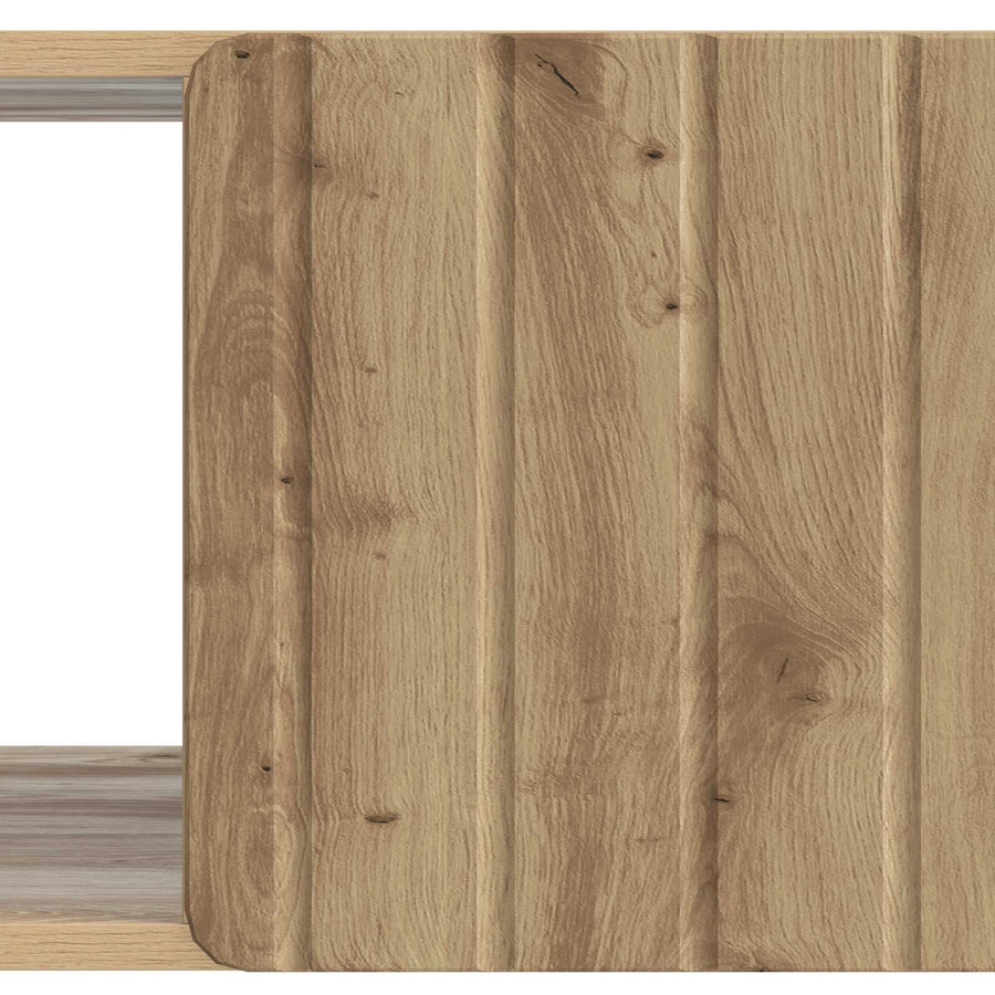 Salontafel Artisanaal eiken 90 x 50 x 40 cm Bewerkt hout