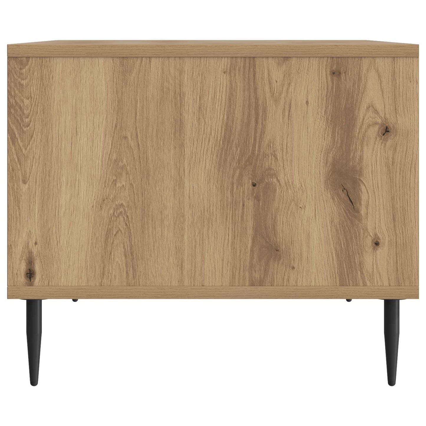 Salontafel Artisanaal eiken 90 x 50 x 40 cm Bewerkt hout