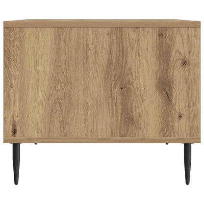 Salontafel Artisanaal eiken 90 x 50 x 40 cm Bewerkt hout