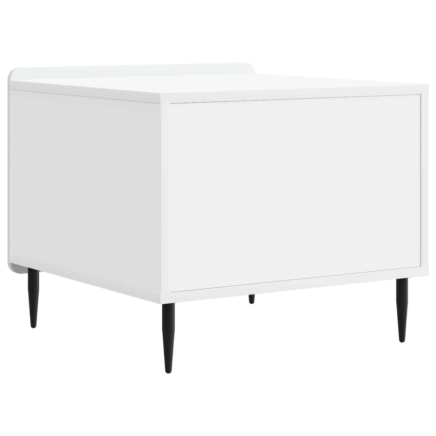 Salontafel met lade Wit 49 x 50 x 42 cm Bewerkt hout