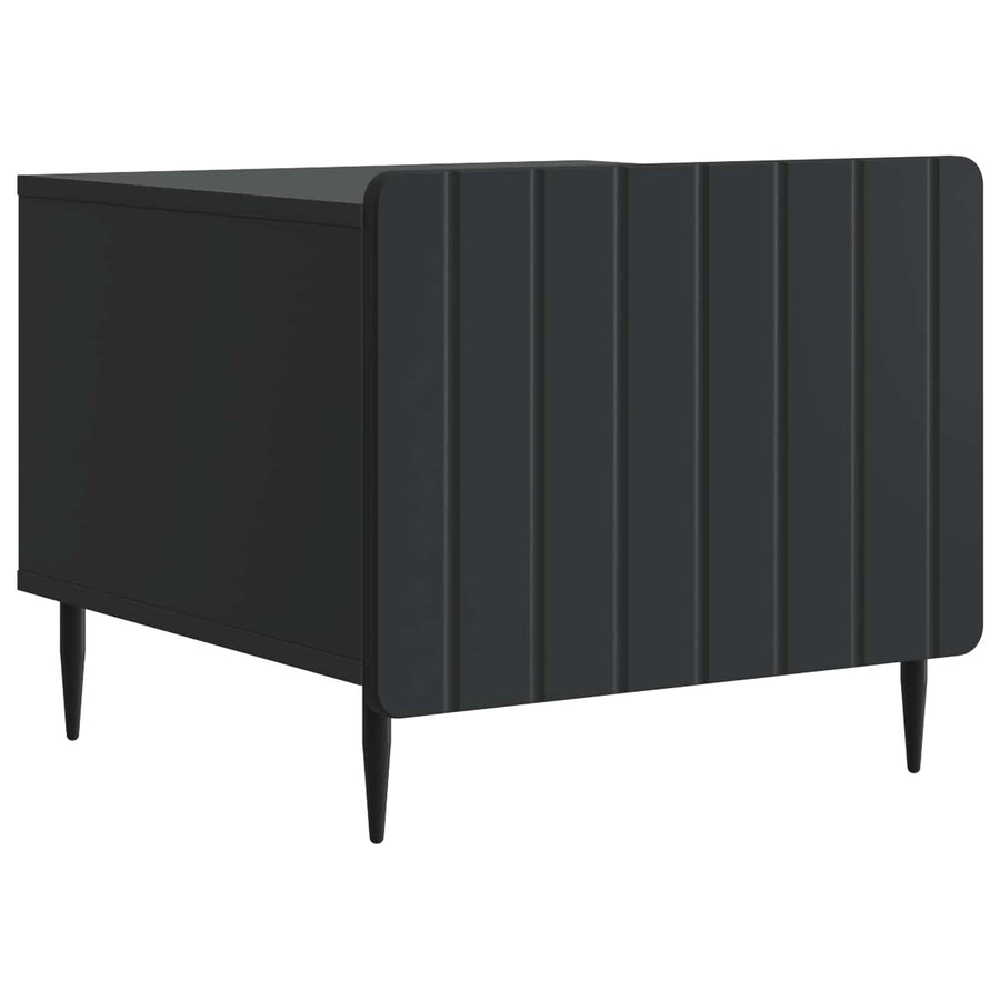 Salontafel met lade Zwart 49 x 50 x 42 cm Bewerkt hout