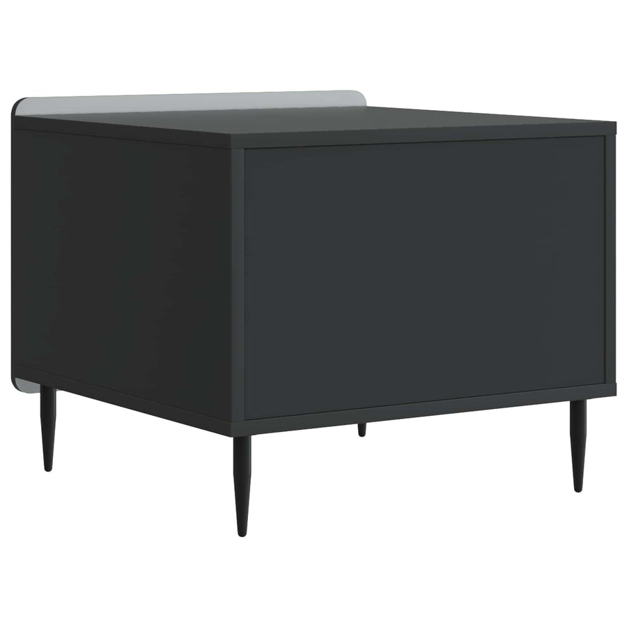 Salontafel met lade Zwart 49 x 50 x 42 cm Bewerkt hout