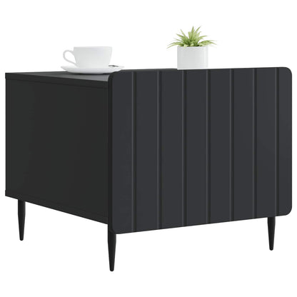 Salontafel met lade Zwart 49 x 50 x 42 cm Bewerkt hout