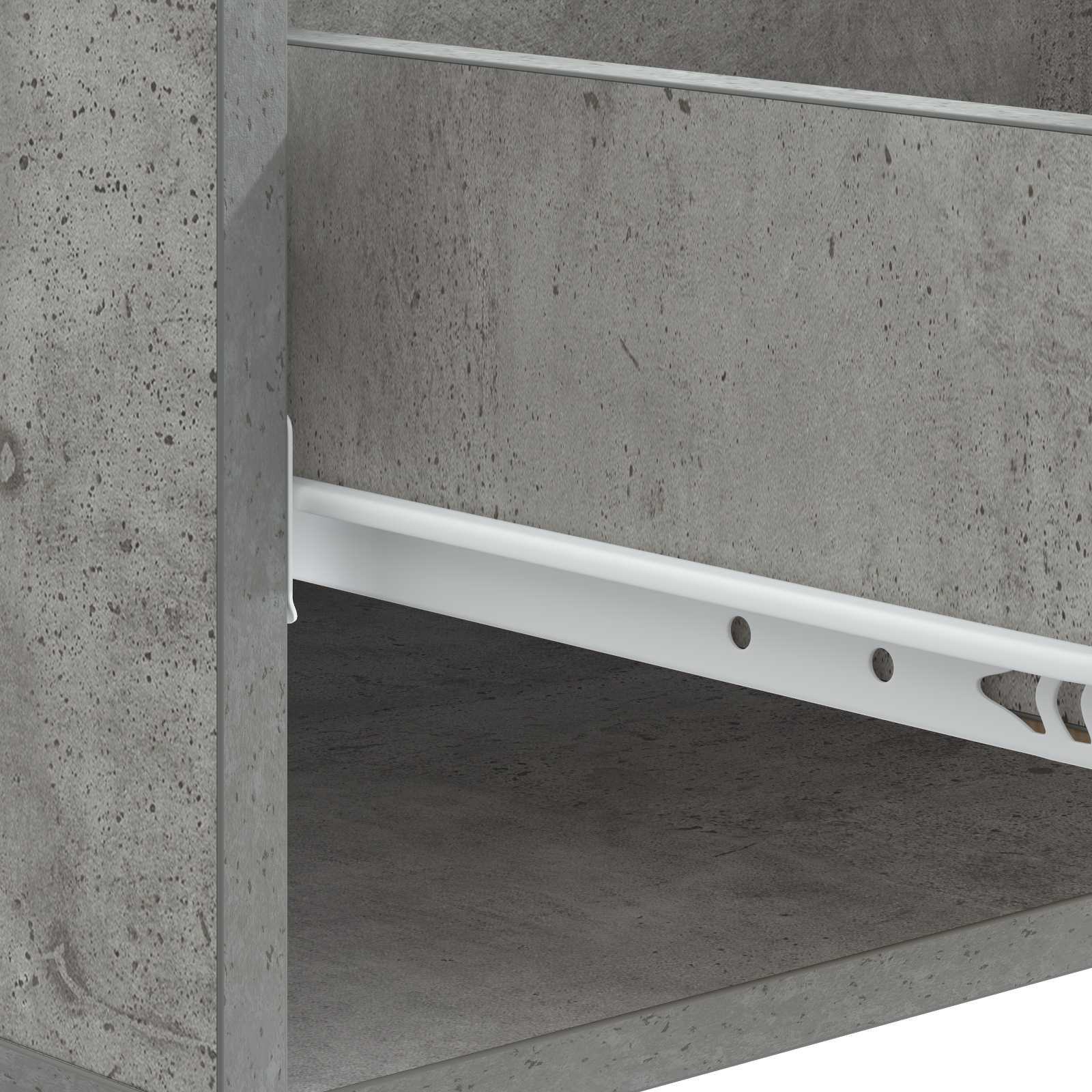 Salontafel met lade Betongrijs 49 x 50 x 42 cm Bewerkt hout