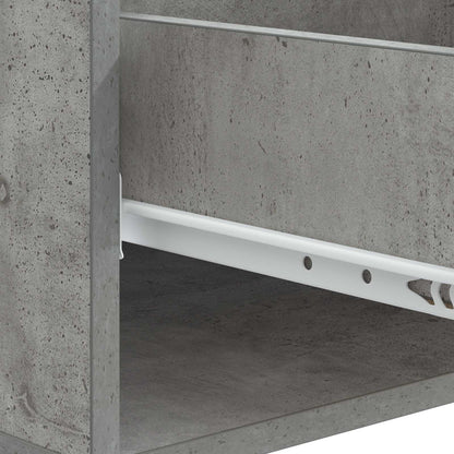 Salontafel met lade Betongrijs 49 x 50 x 42 cm Bewerkt hout