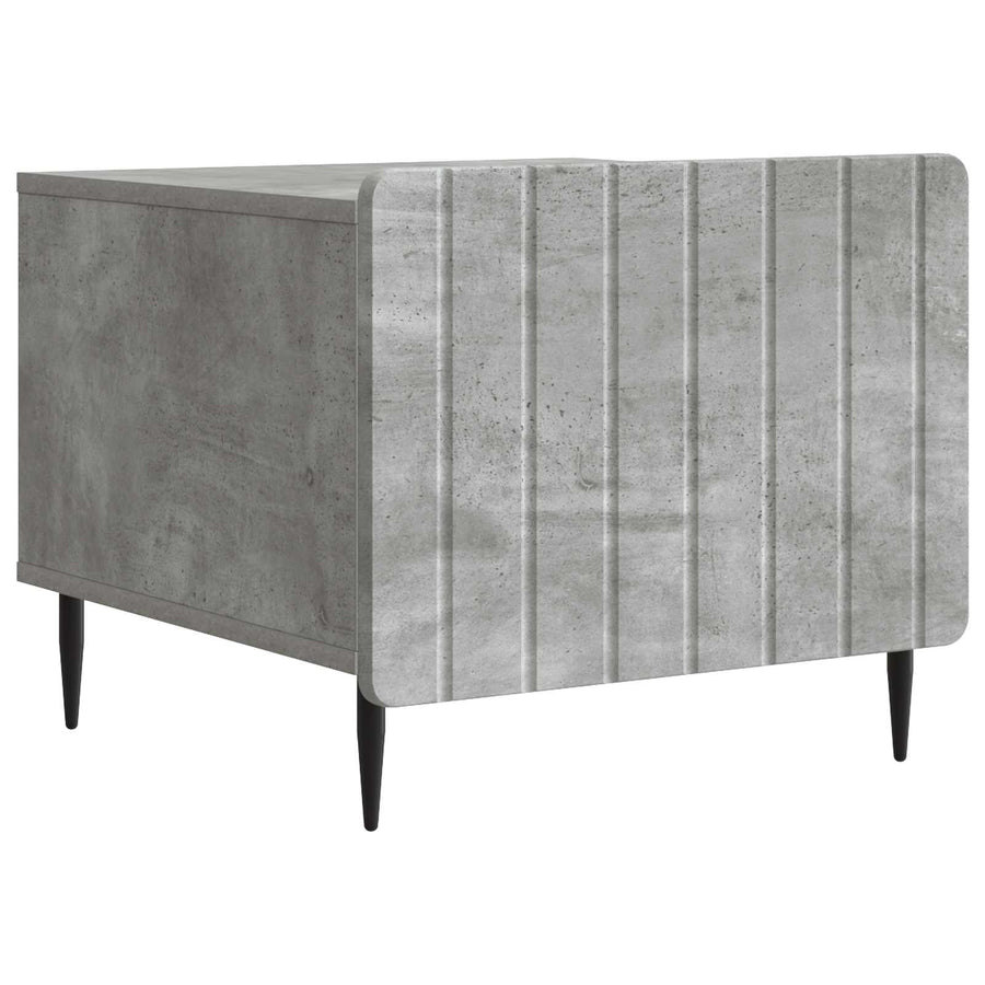 Salontafel met lade Betongrijs 49 x 50 x 42 cm Bewerkt hout