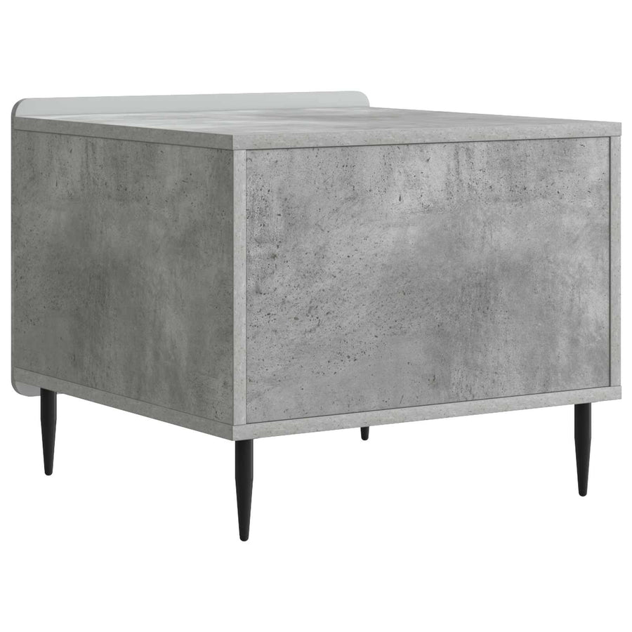 Salontafel met lade Betongrijs 49 x 50 x 42 cm Bewerkt hout