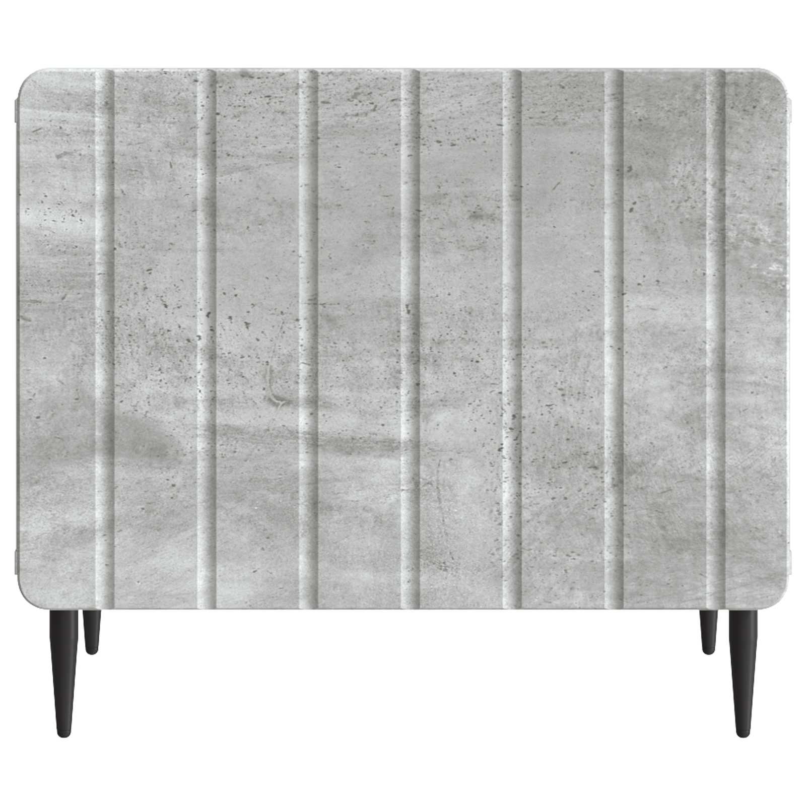 Salontafel met lade Betongrijs 49 x 50 x 42 cm Bewerkt hout