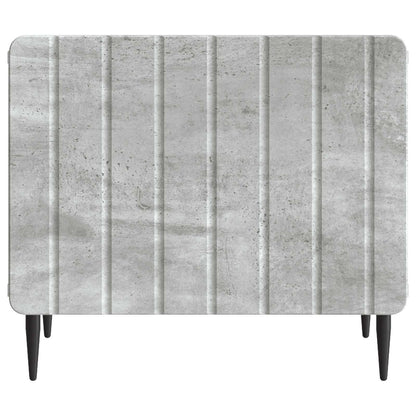 Salontafel met lade Betongrijs 49 x 50 x 42 cm Bewerkt hout
