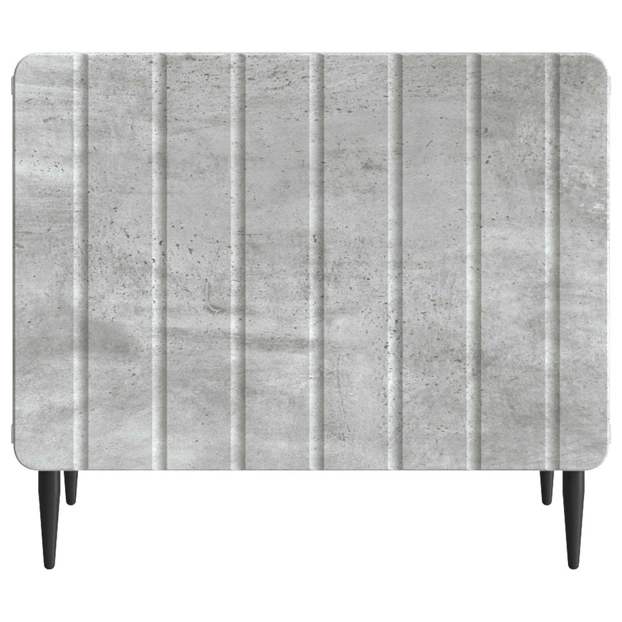 Salontafel met lade Betongrijs 49 x 50 x 42 cm Bewerkt hout