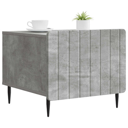 Salontafel met lade Betongrijs 49 x 50 x 42 cm Bewerkt hout