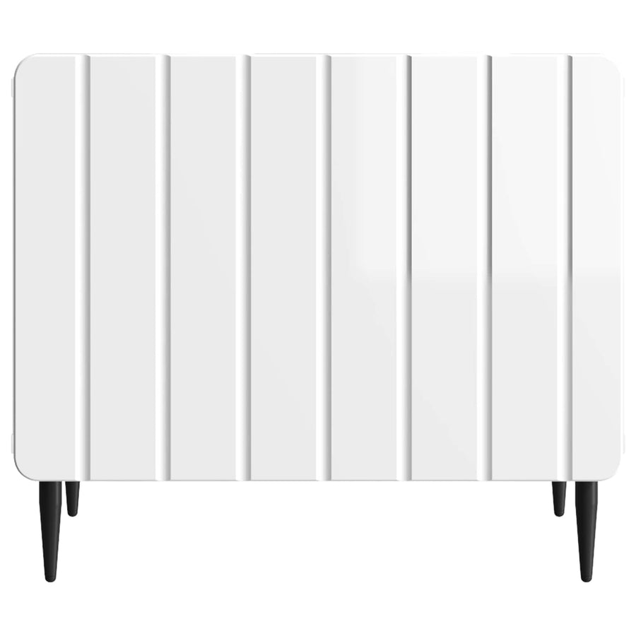 Salontafel met lade Hoogglans Wit 49 x 50 x 42 cm Bewerkt hout