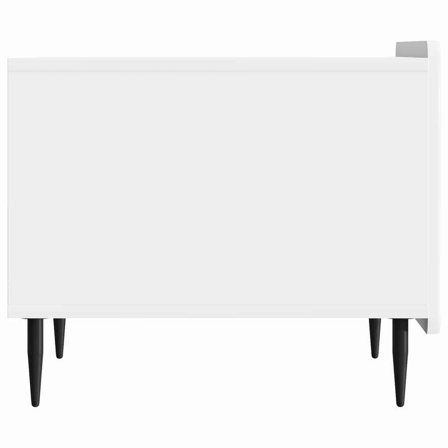 Salontafel met lade Hoogglans Wit 49 x 50 x 42 cm Bewerkt hout