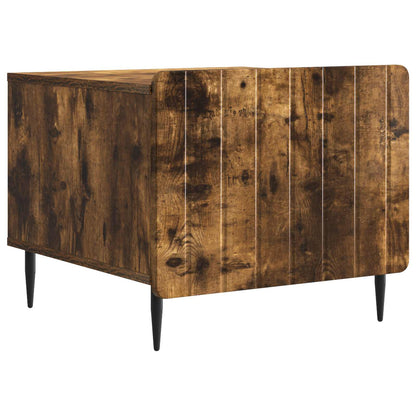 Salontafel met lade Gerookt eiken 49 x 50 x 42 cm Bewerkt hout